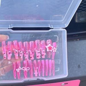 Pink Hello Kitty Press On Nails